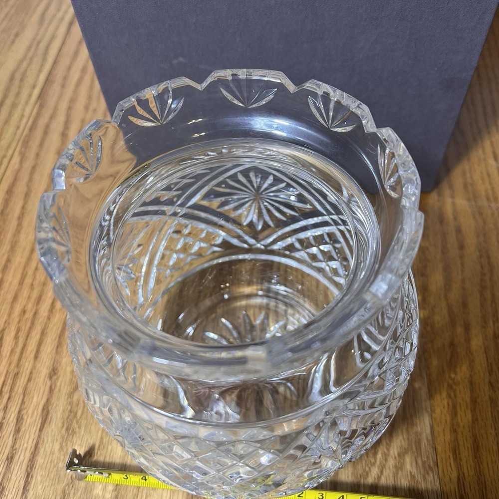 Waterford Crystal Biscuit Jar Candy Box with Lid Ireland Signed w/Original Box * - Picture 10 of 12